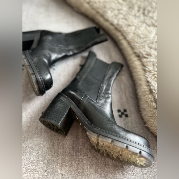 EMANUELE CRASTO leather Italian tall Chelsea boots size 38. - Picture 4 of 5